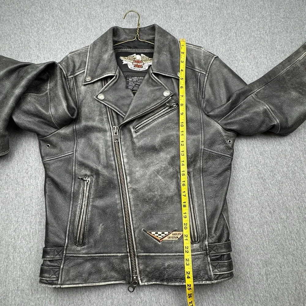 Harley Davidson Road Hog Distressed Leather Jacket 97064 Sz S Motorcycle Biker